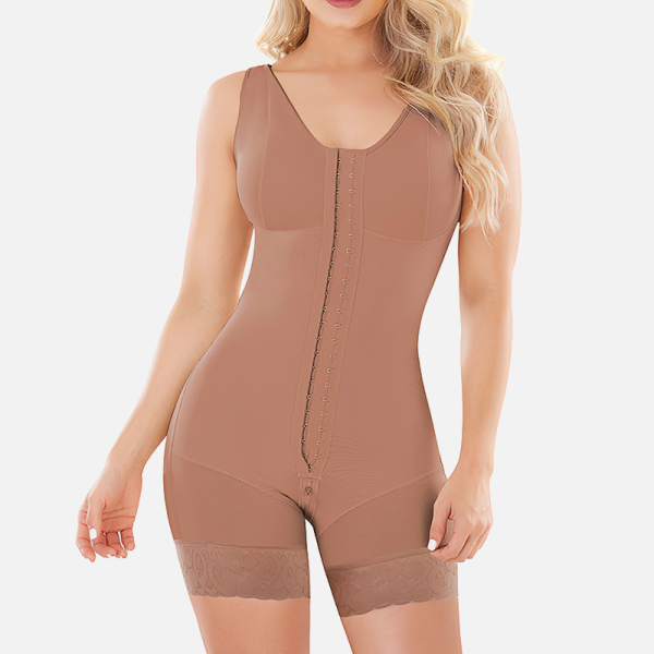 body combinaison gaine minceur marron